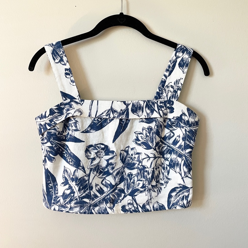 Abercrombie & Fitch Printed Linen Top Size Small